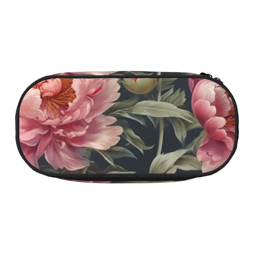 LIXLZH Unisex-Federmäppchen mit Pfingstrosen-Motiv, für Reisen, modische Make-up-Tasche, Schreibwaren, Toilettenartikel von LIXLZH