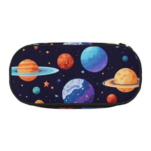 LIXLZH - Unisex Federmäppchen mit Planetenmuster, modische Make-up-Tasche, Kosmetik-Organizer von LIXLZH