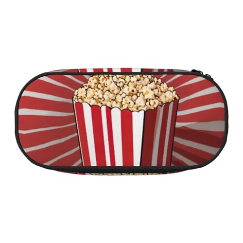 LIXLZH Unisex-Federmäppchen mit Popcorn-Aufdruck, modische Make-up-Tasche, Schreibwaren, Kulturbeutel von LIXLZH