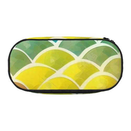 LIXLZH Unisex-Federmäppchen mit Regenbogenfischschuppen-Druck, modisch, Make-up-Tasche, Schreibwaren, Kulturbeutel von LIXLZH