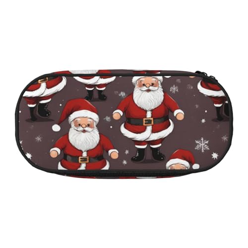 LIXLZH Unisex-Federmäppchen mit Weihnachtsmann-Druck, modisch, Make-up-Tasche, Schreibwaren, Kulturbeutel von LIXLZH