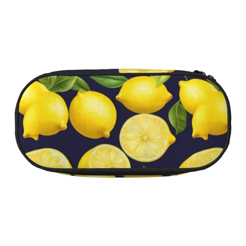 LIXLZH Unisex-Federmäppchen mit Zitronenfrucht-Muster, modisch, Make-up-Tasche, Schreibwaren, Kulturbeutel von LIXLZH