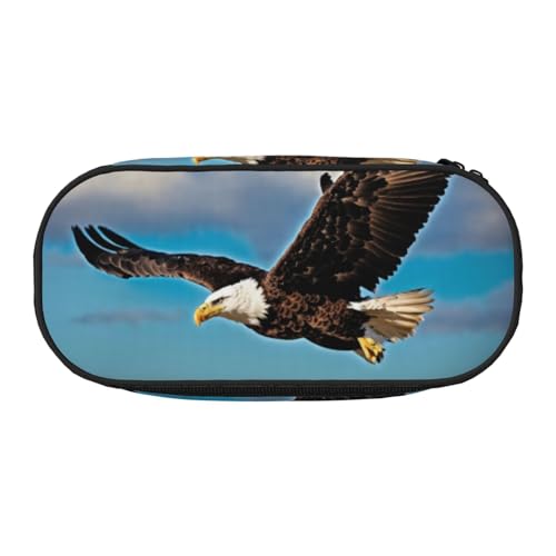 LIXLZH Unisex-Federmäppchen mit fliegendem Adler-Druck, modisch, Make-up-Tasche, Schreibwaren, Kulturbeutel von LIXLZH