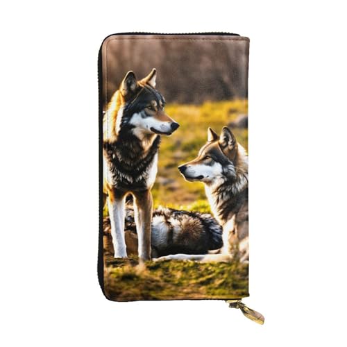 LIXLZH Wolfs Geldbörse für Damen und Herren, Leder, Münzgeldbörse, Kreditkartenhalter, Organizer, Reißverschluss, Schwarz, Einheitsgröße, Schwarz , Einheitsgröße LIXLZH Wolfs Geldbörse für Damen und Herren, Leder, Münzgeldbörse, Kreditkartenhalter, Organizer, Reißverschluss, Schwarz, Einheitsgröße, Schwarz , Einheitsgröße von LIXLZH