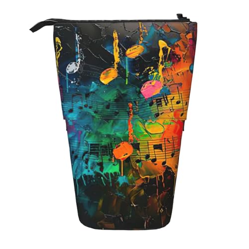 Lixlzh Buntes Federmäppchen mit Musiknoten-Druck, Teleskop-Stifttasche, Polyester, Stifthalter, Schreibwaren, Büro, Organizer, Box, Schwarz, Einheitsgröße, Art-Deco, Schwarz , Einheitsgröße, Art déco Lixlzh Buntes Federmäppchen mit Musiknoten-Druck, Teleskop-Stifttasche, Polyester, Stifthalter, Schreibwaren, Büro, Organizer, Box, Schwarz, Einheitsgröße, Art-Deco, Schwarz , Einheitsgröße, Art déco von LIXLZH