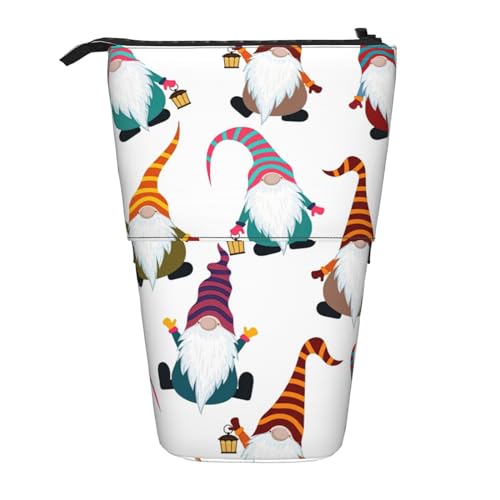 Lixlzh Lustiges Federmäppchen mit lustigem Zwergen-Druck, ausziehbar, Polyester, Stifthalter, Schreibwaren, Büro, Organizer, Box, Schwarz, Einheitsgröße, Art-Deco, Schwarz , Einheitsgröße, Art déco von LIXLZH