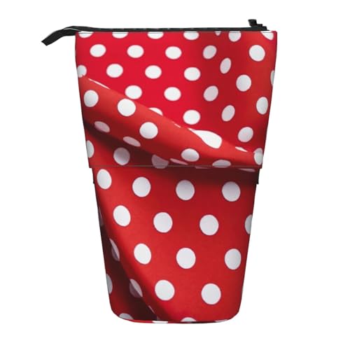 Lixlzh Teleskop-Federmäppchen mit Punktemuster, Polyester, Stiftehalter, Schreibwaren, Büro, Organizer, Box, Schwarz, Einheitsgröße, Art-Deco, Schwarz , Einheitsgröße, Art déco von LIXLZH