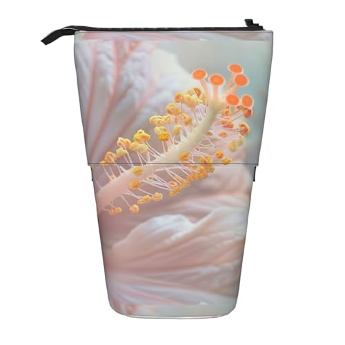 Lixlzh Teleskopisches Federmäppchen mit Blumendruck, Polyester, Stifthalter, Schreibwaren, Büro, Organizer, Box, Schwarz, Einheitsgröße, Art-Deco, Schwarz , Einheitsgröße, Art déco von LIXLZH