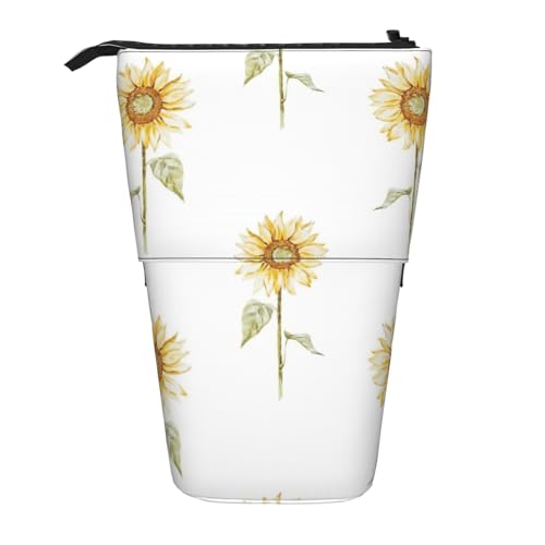 Lixlzh Teleskopisches Federmäppchen mit Sonnenflussmotiv, Polyester, Stifthalter, Schreibwaren, Büro, Organizer, Box, Schwarz, Einheitsgröße, Art-Deco, Schwarz , Einheitsgröße, Art déco von LIXLZH
