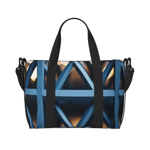 Sporttasche mit Gittermuster, für Damen und Herren, Krankenhaustasche, persönliche Reisetasche, Handgepäcktasche, Schwarz, Einheitsgröße, Schwarz, Schwarz , Einheitsgröße von LIXLZH