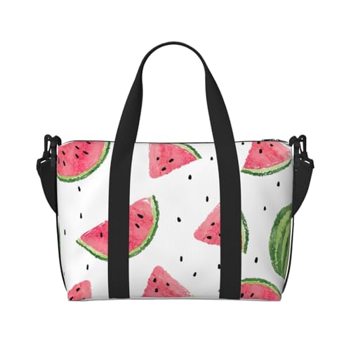 Sporttasche mit Wassermelonen-Aufdruck und frischem Obstdruck, für Damen und Herren, Krankenhaus-Tasche, persönliche Reisetasche, Handgepäcktasche, Schwarz, Einheitsgröße, Schwarz, Schwarz Sporttasche mit Wassermelonen-Aufdruck und frischem Obstdruck, für Damen und Herren, Krankenhaus-Tasche, persönliche Reisetasche, Handgepäcktasche, Schwarz, Einheitsgröße, Schwarz, Schwarz von LIXLZH