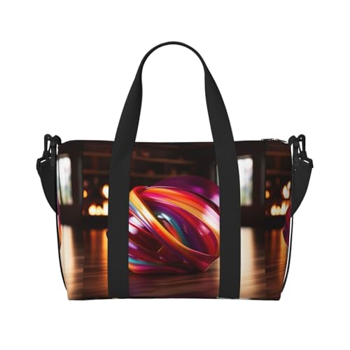 Sporttasche mit abstraktem Weltglobus-Druck, für Damen und Herren, Krankenhaus-Tasche, persönliche Reisetasche, Handgepäcktasche, Schwarz, Einheitsgröße, Schwarz, Schwarz , Einheitsgröße von LIXLZH