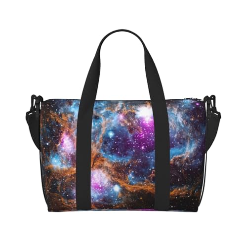 Universum Galaxy Space Print Weekender Bag Sport Gym Bag Damen Herren Krankenhaustasche Persönliche Reisetasche Handgepäcktasche Schwarz Einheitsgröße Schwarz Einheitsgröße, Schwarz , Einheitsgröße von LIXLZH