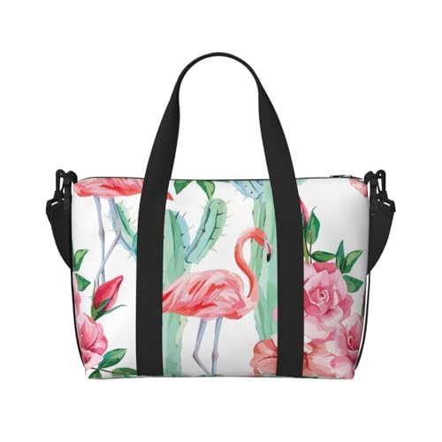 Wochenendtasche, Motiv: Kaktus, Flamingo, Rose, Blumen, Sport, Turnbeutel, Damen und Herren, Krankenhaustasche, persönliche Reisetasche, Handgepäcktasche, Schwarz, Einheitsgröße, Schwarz, Schwarz von LIXLZH