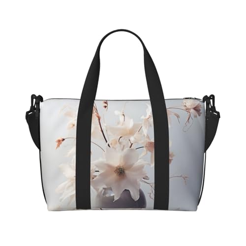 Wochenendtasche mit Blumenmuster und Graphitdruck, für Damen und Herren, Krankenhaustasche, persönliche Reisetasche, Handgepäcktasche, Schwarz, Einheitsgröße, Schwarz, Schwarz , Einheitsgröße von LIXLZH