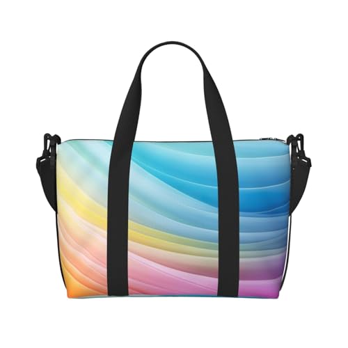 Wochenendtasche mit Regenbogenmuster, Sport, Turnbeutel, für Damen und Herren, Krankenhaustasche, persönliche Reisetasche, Handgepäcktasche, Schwarz, Einheitsgröße, Schwarz, Schwarz , Einheitsgröße von LIXLZH