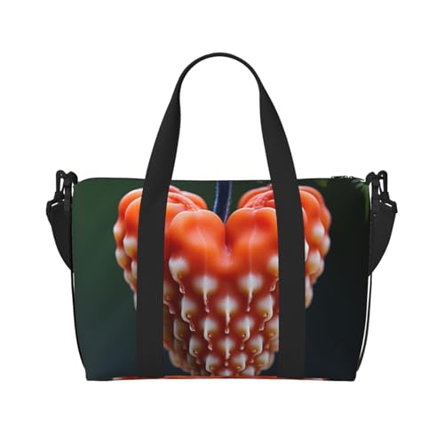 Wochenendtasche mit herzförmigem Blumendruck, Sporttasche, für Damen und Herren, Krankenhaustasche, persönliche Reisetasche, Handgepäcktasche, Schwarz, Einheitsgröße, Schwarz, Schwarz , Einheitsgröße von LIXLZH