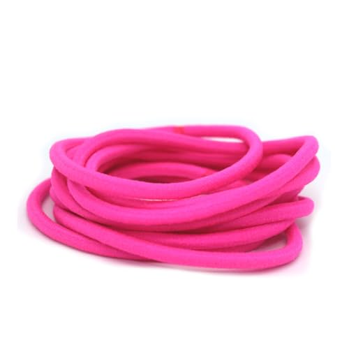 LIXSAZSE 10 Stück Haarbänder Topknot Hairband Verstellbarer Schulschutz Pferdeschwanzhalter für Damen Styling Zubehör, Pfirsichrot von LIXSAZSE