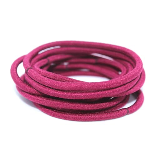 LIXSAZSE 10 Stück Haarbänder Topknot Hairband Verstellbarer Schulschutz Pferdeschwanzhalter für Damen Styling Zubehör, Weinrot von LIXSAZSE