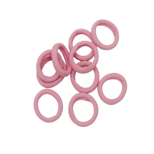 LIXSAZSE 20 Stück Haarring Hochelastisch Bunte Preppy Style Verstellbare Dekorative Bommeln Mädchen Styling Zubehör, Hell Pink von LIXSAZSE