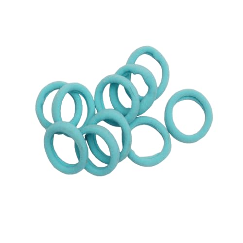 LIXSAZSE 20 Stück Haarring Hochelastisch Bunte Preppy Style Verstellbare Dekorative Bommeln Mädchen Styling Zubehör, Hellblau von LIXSAZSE