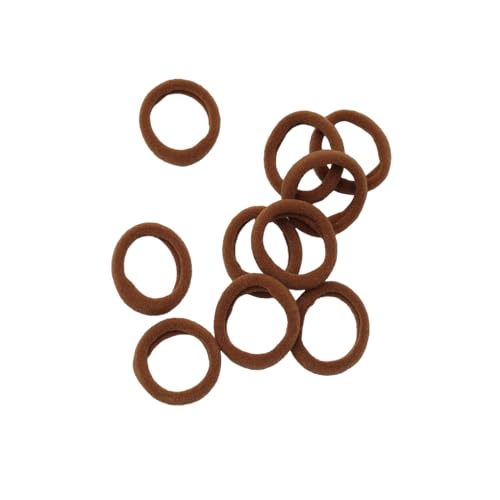 LIXSAZSE 20 Stück Haarring Hochelastisch Bunte Preppy Style Verstellbare Dekorative Bommeln Mädchen Styling Zubehör, Kaffee von LIXSAZSE