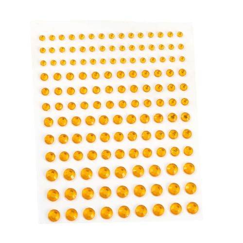 LIXSAZSE Auge Gesicht Strass Aufkleber Bling Kein Kleber Glitzer Augenbraue Stirn Make up Festival Zubehör DIY Partyzubehör, Gelb von LIXSAZSE