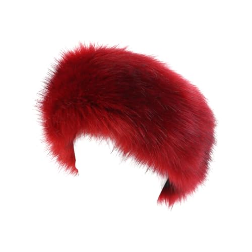 LIXSAZSE Bleiben Sie modisch und warm. Leichtes Kunstfell Stirnband für Damen. Atmungsaktives Kunstfell Stirnband, Weinrot LIXSAZSE Bleiben Sie modisch und warm. Leichtes Kunstfell Stirnband für Damen. Atmungsaktives Kunstfell Stirnband, Weinrot von LIXSAZSE