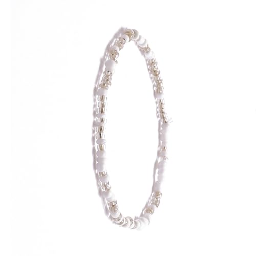 LIXSAZSE Bunte Reisperlen Fußkettchen, einfache Knöchelketten, handgefertigte Boho Mehrzweck Chic Frauen Fußkettchen, Fuß Dekor, 4 von LIXSAZSE