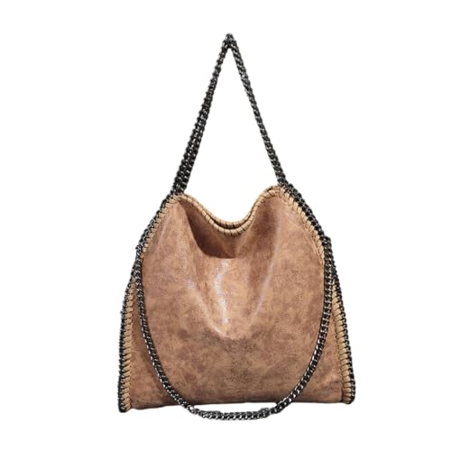 LIXSAZSE Faltbare und stilvolle Ketten Umhängetasche mit hoher Kapazität für Damen – Luxus Handtaschen, PU Schulter Ketten Handtasche für Damen, Aprikose LIXSAZSE Faltbare und stilvolle Ketten Umhängetasche mit hoher Kapazität für Damen – Luxus Handtaschen, PU Schulter Ketten Handtasche für Damen, Aprikose von LIXSAZSE