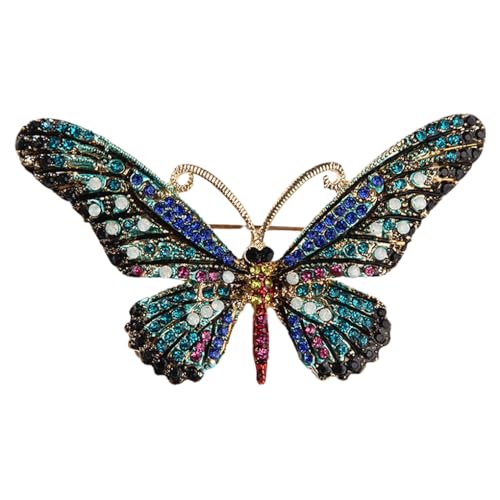 LIXSAZSE Fliegende Insekt Tier Brosche – exquisite Kleidung, Schmuck, Geschenk für Frauen, Legierung, Vintage, bunte Schmetterlinge Broschen, xz4648D von LIXSAZSE