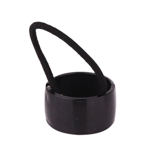 LIXSAZSE Frauen Pferdeschwanz Halter Einfarbig Ersatz Modische Mädchen Damen Hairstyling Haargummi Haarband Zubehör, Schwarz von LIXSAZSE