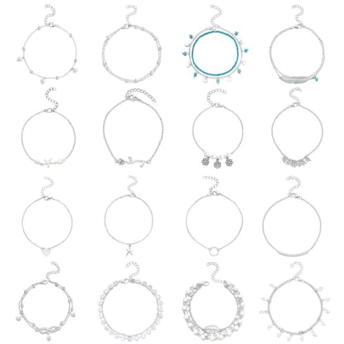 LIXSAZSE Fußkettchen Muschel Strand Kreative Fußketten Zarte Farbechter Langlebiger Körperschmuck Bequeme Fußkettchen für Mädchen, Typ 4 von LIXSAZSE