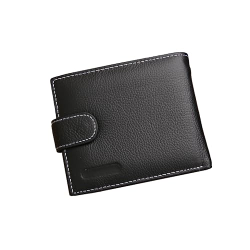 LIXSAZSE JINBAOLAI Männer Brieftasche Weiches Leder Halter Türschlüssel Aufbewahrung Tragbare Reise Schule Geldbörse Organizer Tasche Geburtstag, Schwarz von LIXSAZSE