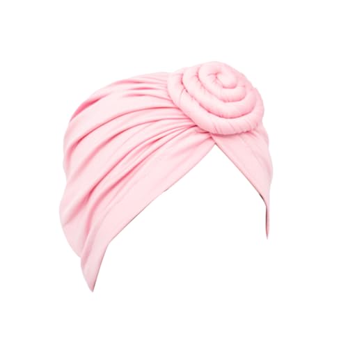 LIXSAZSE Packung mit 1 konzentrischer Scheibe, afrikanischer Turban, vorgebunden, stilvoll, leicht, modisch, Kopfbedeckung, Kopfbedeckung, Haarbandagen für Frauen, Rosa von LIXSAZSE