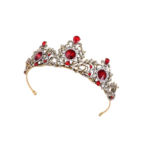 LIXSAZSE Party Kopfbedeckungen Braut Kopfschmuck Barock Vintage Exquisite langlebige Kristallkronen Helle Farbe Abschlussball Kopfbedeckungen von LIXSAZSE