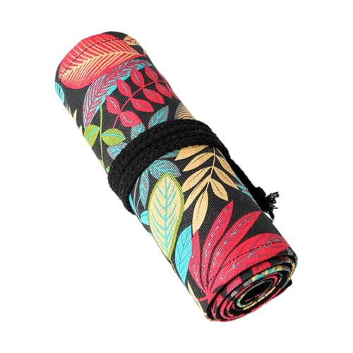 LIXSAZSE Robustes Federmäppchen mit Mehreren Aufbewahrungslöchern für einfachen Zugriff. Federmäppchen, Rolltasche, großes Fassungsvermögen, 72 Löcher, 1 von LIXSAZSE