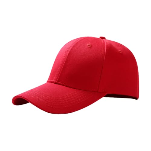 LIXSAZSE Sonnenschutz Baseballkappe, Universalgröße für Outdoor Abenteuer, Polyester Universal Baseballkappe, Outdoor Sonnenkappe, Rot von LIXSAZSE