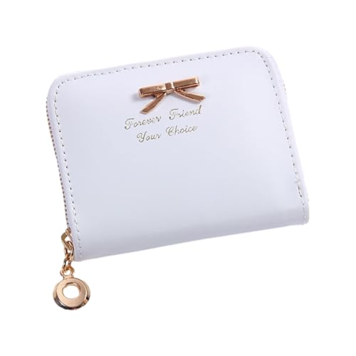 LIXSAZSE Stilvolle Geldbörse mit Kartenhalter, Münzen und kleinen Gegenständen. Kleine stilvolle Geldbörse, Kartenhalter, kleine Geldbörsen, Weiß von LIXSAZSE