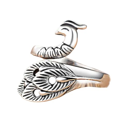LIXSAZSE Trendy Pfau Fingerring Exquisite Verarbeitung und langlebig langlebig und stabil verstellbar Pfau Häkelwerkzeuge Garn, Nr.03 von LIXSAZSE