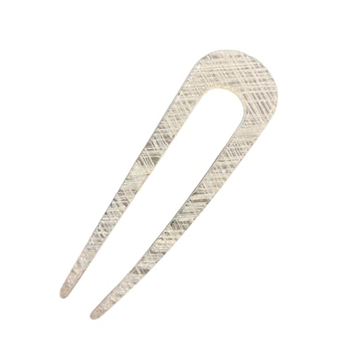 LIXSAZSE U förmige Kopfbedeckung Geometrische Mädchen Clip Vintage Frauen Gabel Pferdeschwanz Hochzeit Haarstab für weibliche Dame Erwachsene Teenager, Weißes Gitter von LIXSAZSE