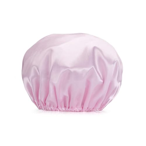 LIXSAZSE Weiblicher Schlafhut Badezimmer wasserdichte Dusche Haar Kappen ölbeständiger verdickter Mädchen Kopf Abdeckungs Hotel Haushaltsgebrauch, Rosa von LIXSAZSE