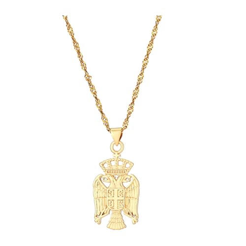 LIXSAZSE Wunderschön gefertigte Halskette mit Adler Anhänger verleiht jedem Outfit einen Hauch von Eleganz. Geschenke aus Edelstahl für Freunde, Gold LIXSAZSE Wunderschön gefertigte Halskette mit Adler Anhänger verleiht jedem Outfit einen Hauch von Eleganz. Geschenke aus Edelstahl für Freunde, Gold von LIXSAZSE