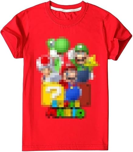 Kinder T-Shirt Kurzarm für Jungen Sommer schöne Anime T-Shirt sehr atmungsaktiv (01,110) von LIYIMING