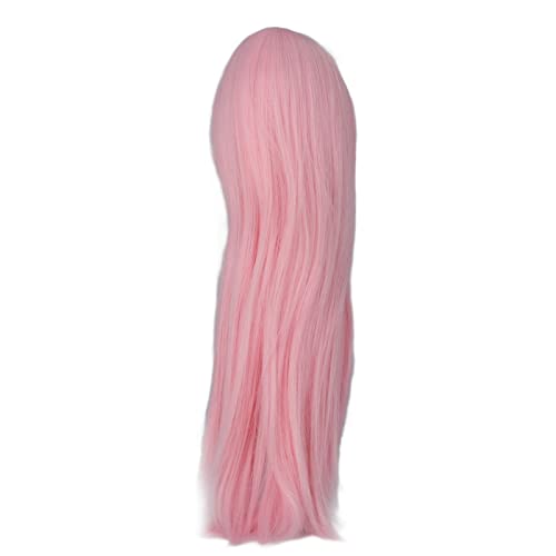 1/3 Kugelgelenk Puppenperücke Zentrum Abschied einfaches Styling glänzend Gefühl Hochtemperatur Seidenpuppen Haarperücke für Kinder (Hellrosa) von LIYJTK