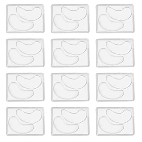 12 Stück DIY Unter-Augenklappen-Formen, sichere wiederverwendbare transparente Augenmasken-Patch-Tablett-Platte für DIY Gesichtsmasken-Patch-Formen von LIYJTK