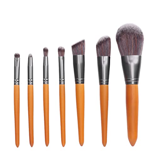 7-teiliges tragbares Make-up-Pinsel-Set aus weichen Fasern, kosmetisches loses Puder-Lidschatten-Pinsel-Set, professionelle Beutelgröße für Foundation, Rouge, Lidschatten-Kosmetik von LIYJTK