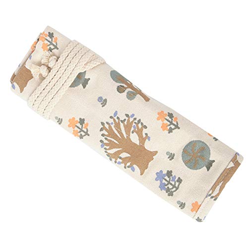 Bleistiftrolle Leinwand 20 Löcher große Kapazität Malerei Pinselspeicherbeutel Kunstzubehör für Künstler Schüler Lehrer von LIYJTK