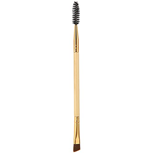 Double Ended Eyebrow Brush 2 in 1 Spoolie Angled Eye Shadow Professional Makeup Eyelash good for Lining and Shaping Brows and Lashes (Originale Holzfarbe) von LIYJTK