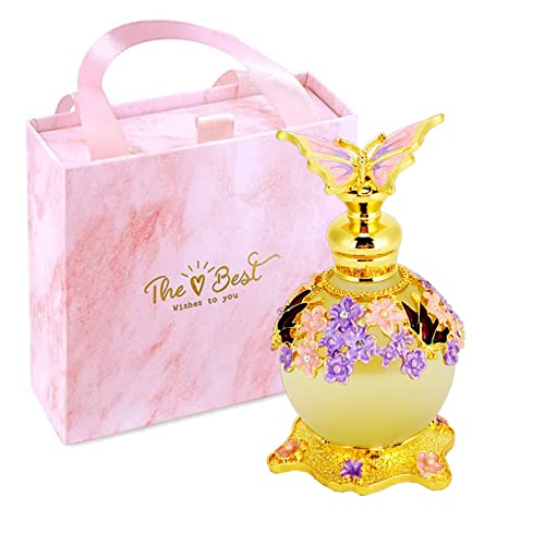 LIYJTK Arabische Parfums für Frauen Muslimisches Eau de Parfum Toilette Halal Dubai Retro Damendüfte Konzentriertes Langanhaltendes Parfüm Öle Blumenparfums Arabes De Mujer für Frauen 0.8oz von LIYJTK